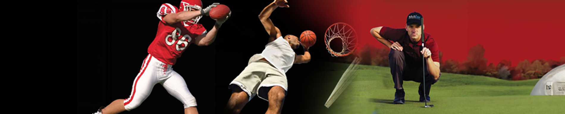 The image shows three separate photos related to American football: in the top left photo, there's an action shot of a quarterback throwing a football; in the center, there's a close-up of a player holding a football; and in the bottom right, there's a group of people playing a pick-up game of football.